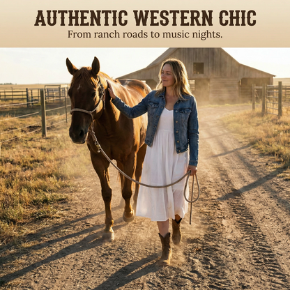 Women's Embroidered Cowboy Boots – Short Shaft with Side Zip